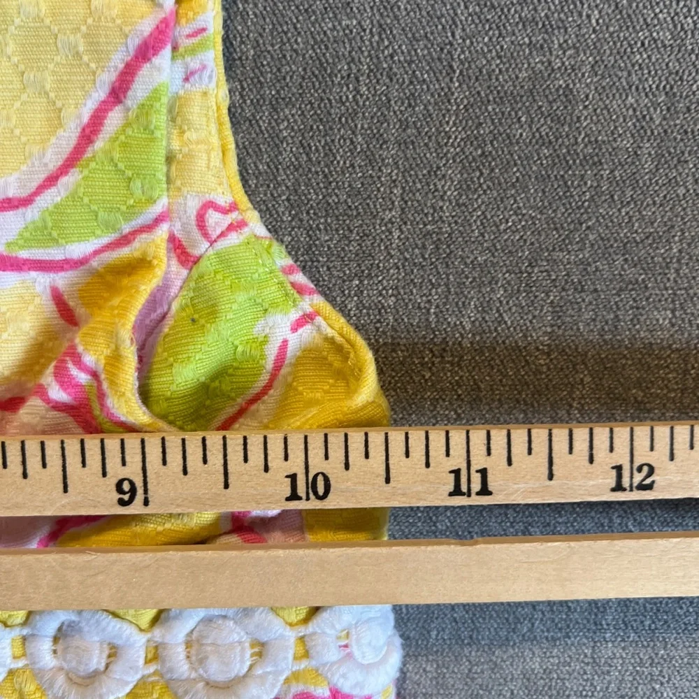 Lilly Pulitzer dress‎ girls 4 yellow pink adelson day star fruit mini floral
